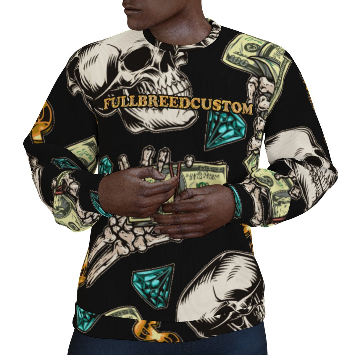 fullbreedboutique Print Men's Thicken Sweater