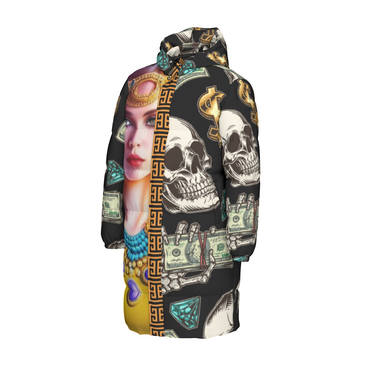 Fullbreedboutique   Print Unisex Long Down Jacket