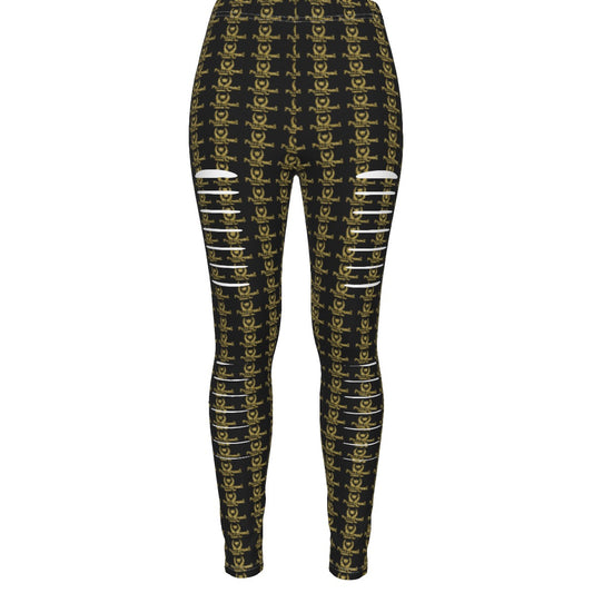 fullbreedboutique Print Women's Ripped Leggings