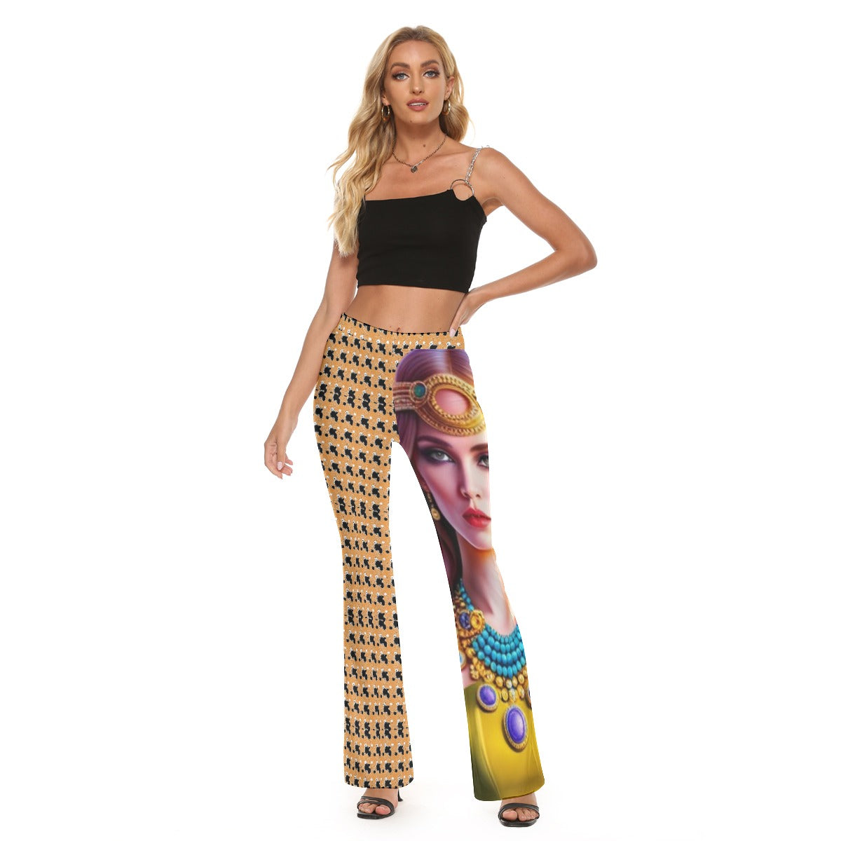 All-Over Print Women's Skinny Flare Pants