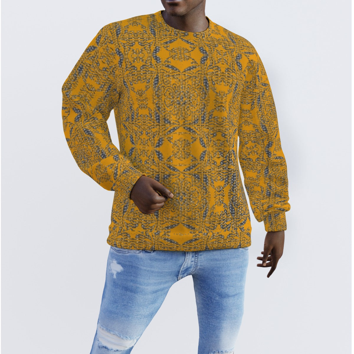 All-Over Print Men's Sweater