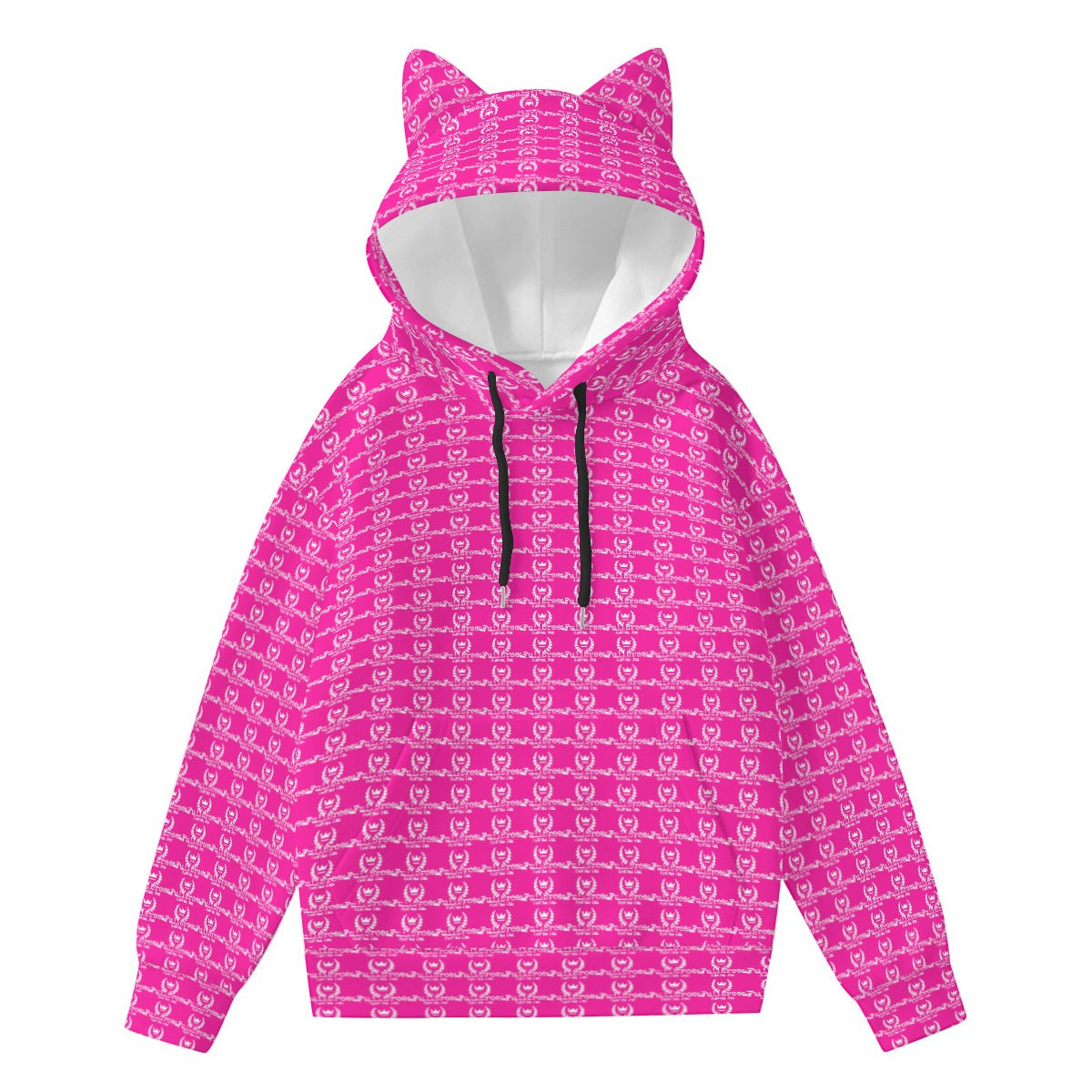 Fullbreedboutique   Print Women’s Hoodie With Decorative Ears