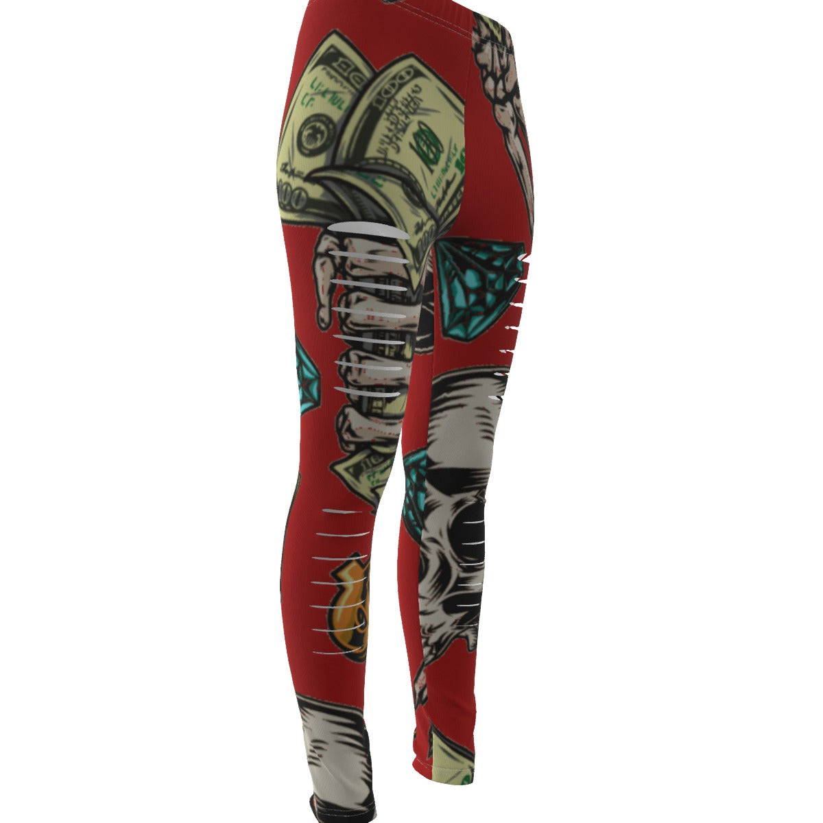 fullbreedboutique Print Women's Ripped Leggings