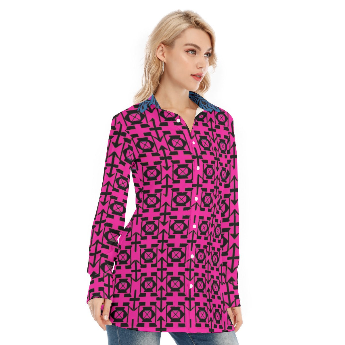 All-Over Print Women's Long Shirt