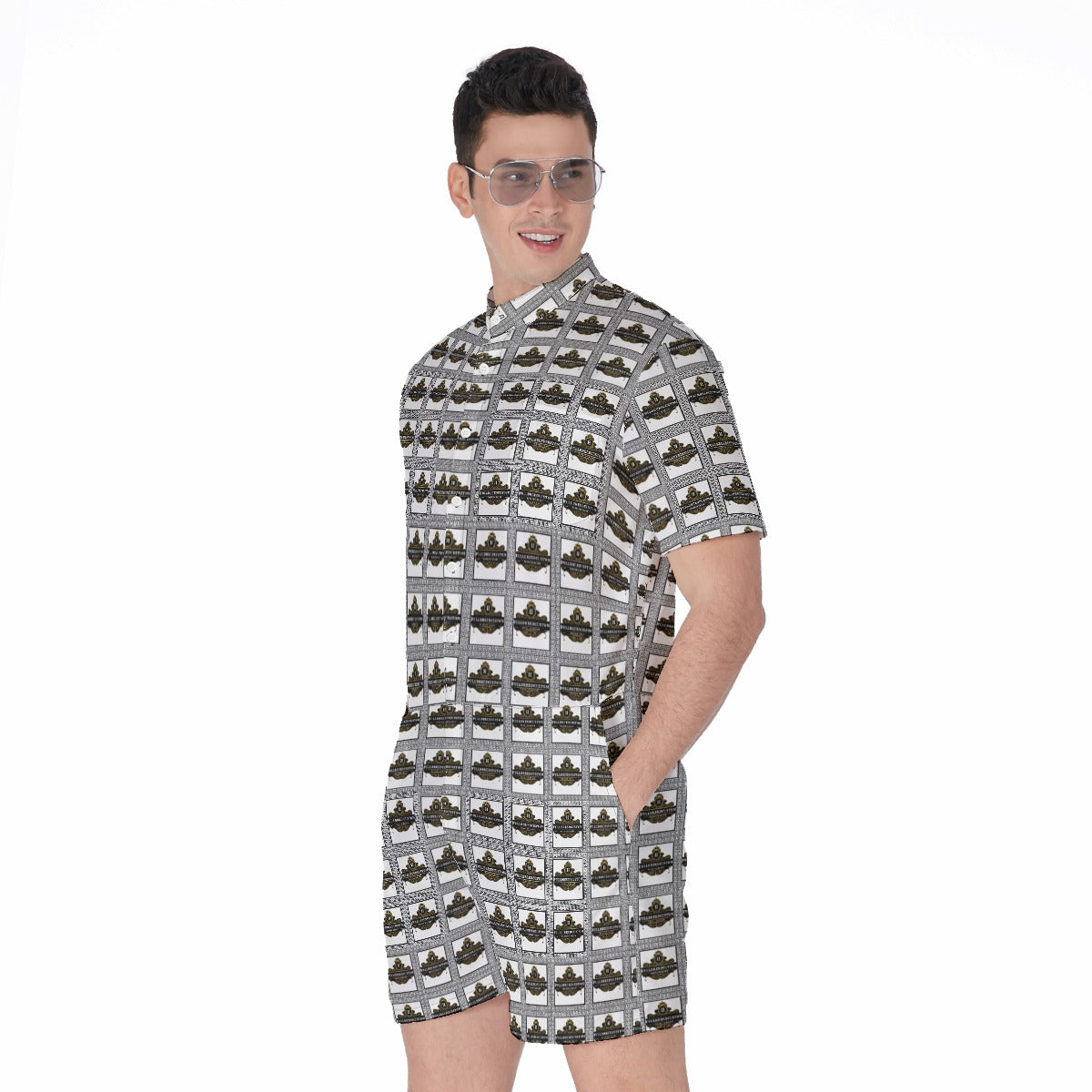 All-Over Print Men's Rompers