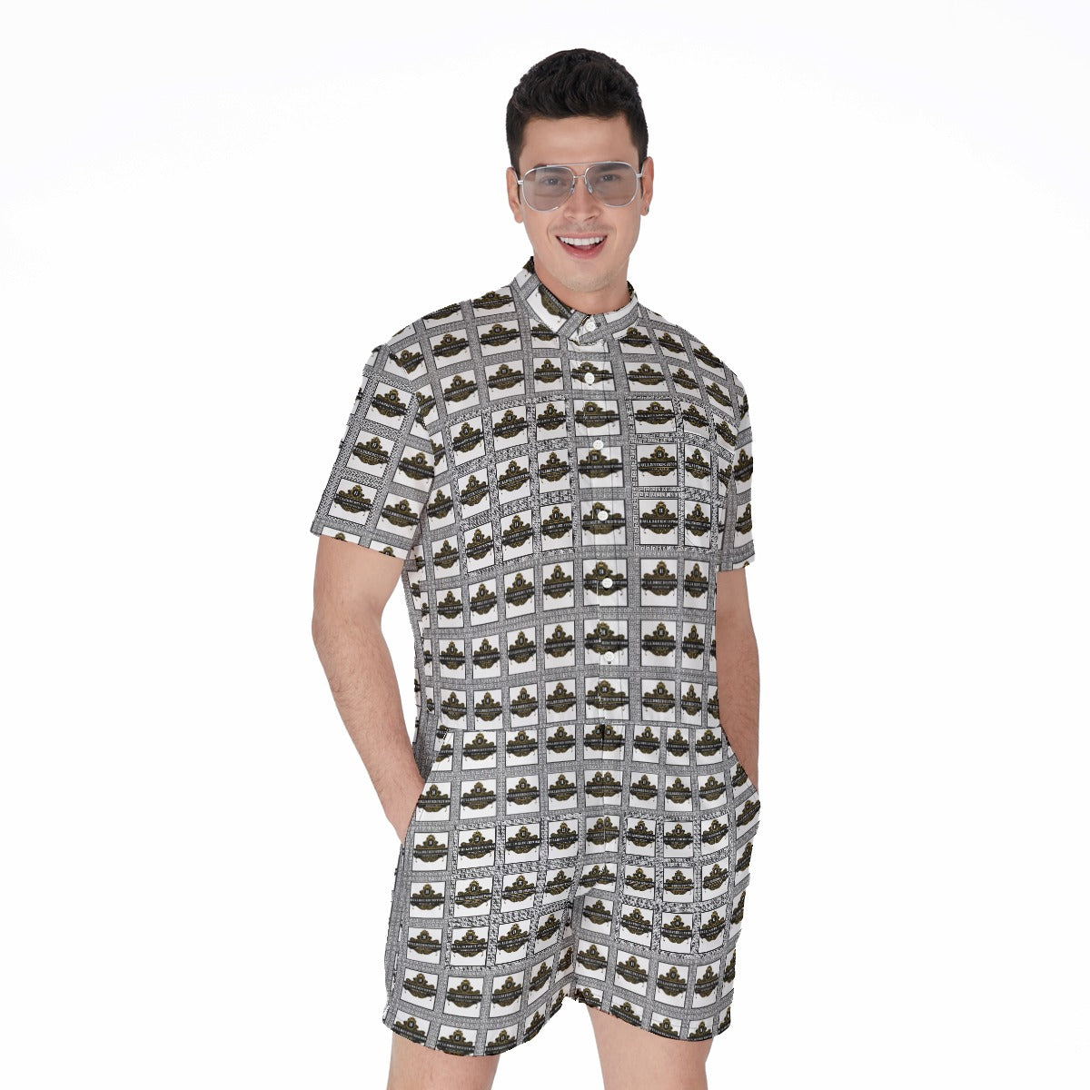 All-Over Print Men's Rompers