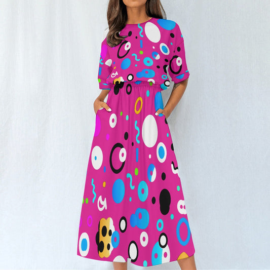 All-Over Print Women's Elastic Waist Dress