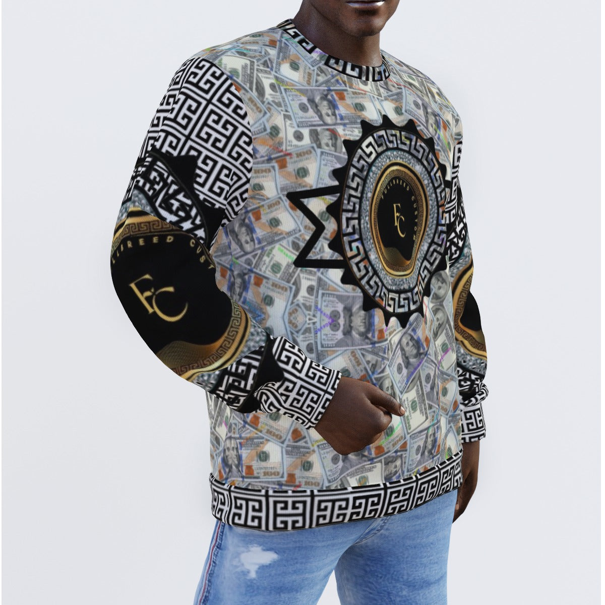 All-Over Print Men's Sweater