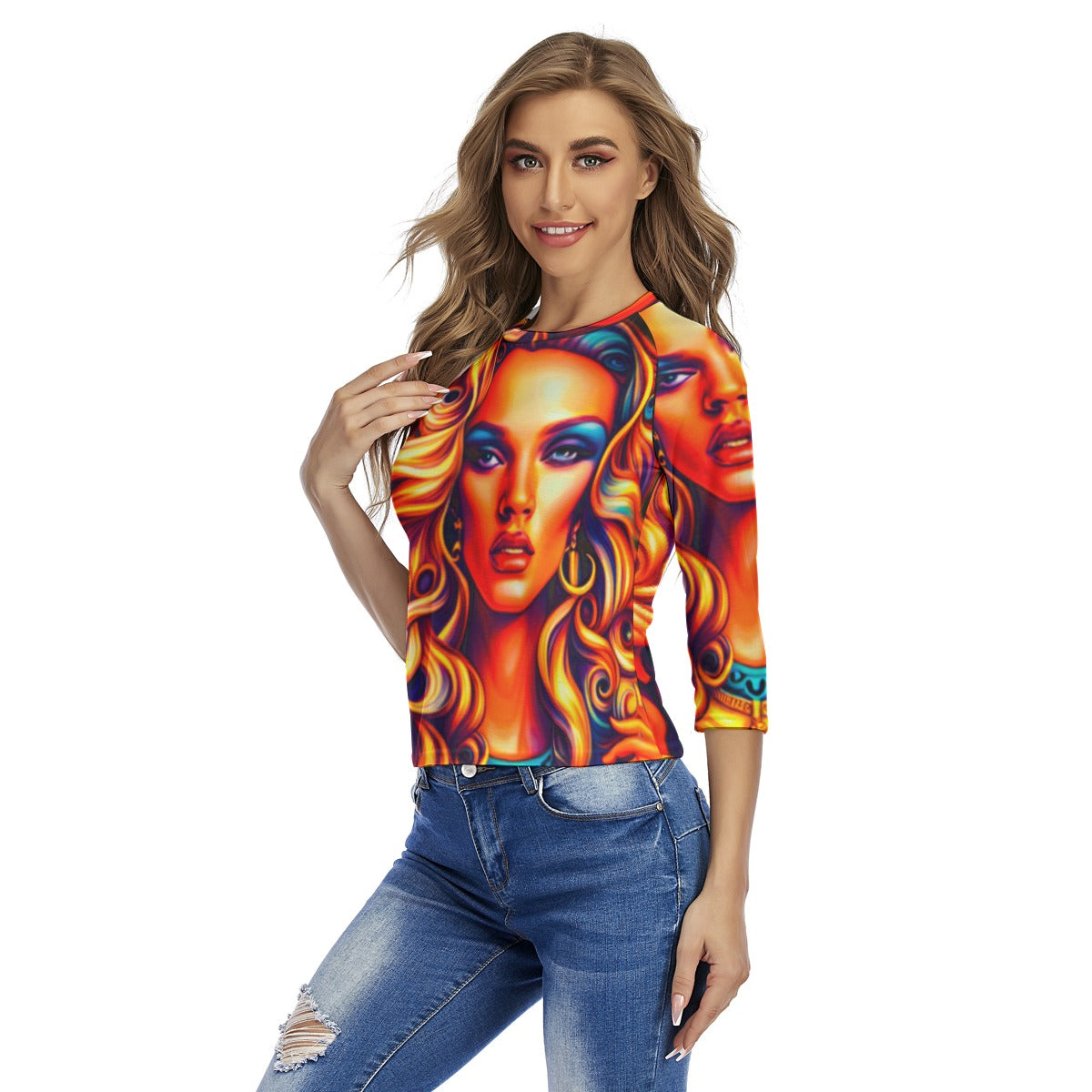 All-Over Print Women's Raglan Sleeves T-shirts