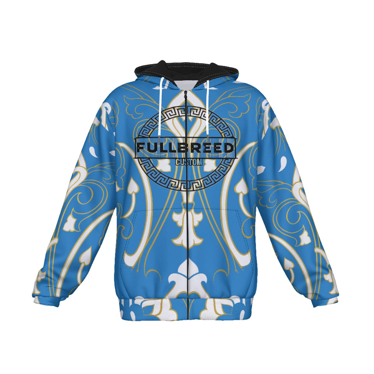 FullbreedBoutique Print Men's Heavy Fleece Zip Up Hoodie