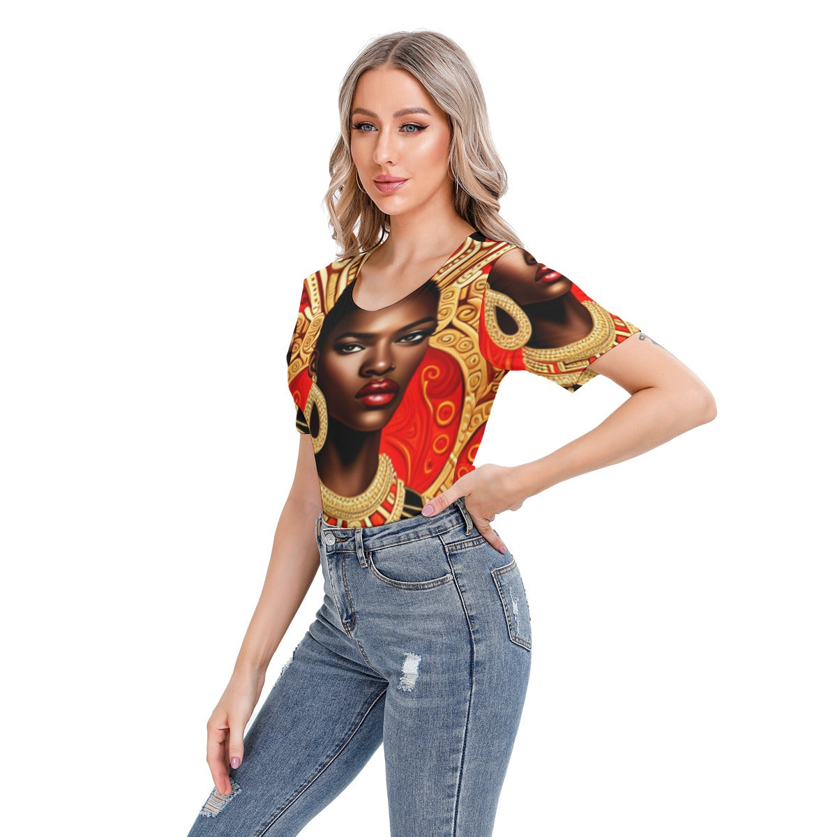 All-Over Print Women's Short Sleeve Bodysuit