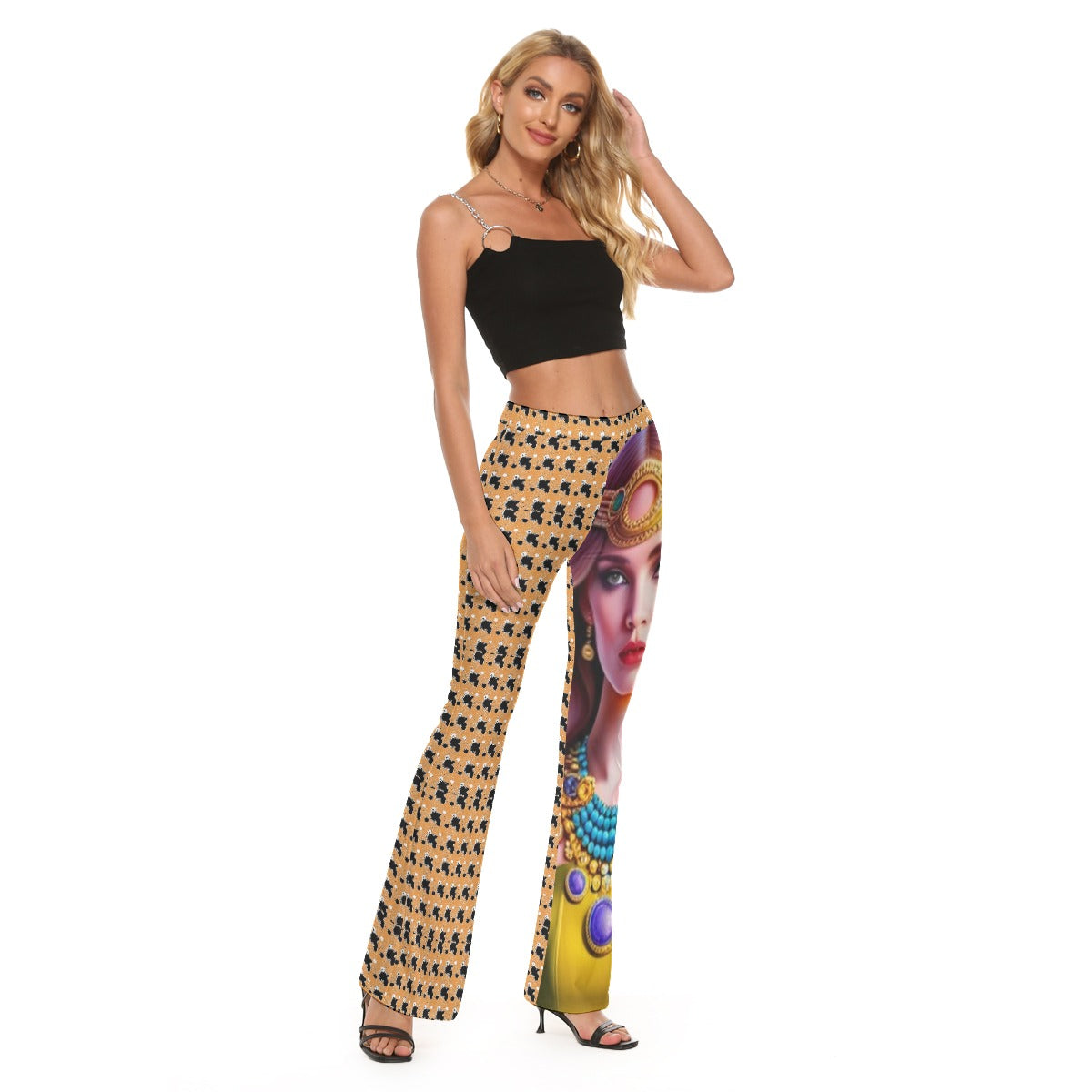 All-Over Print Women's Skinny Flare Pants