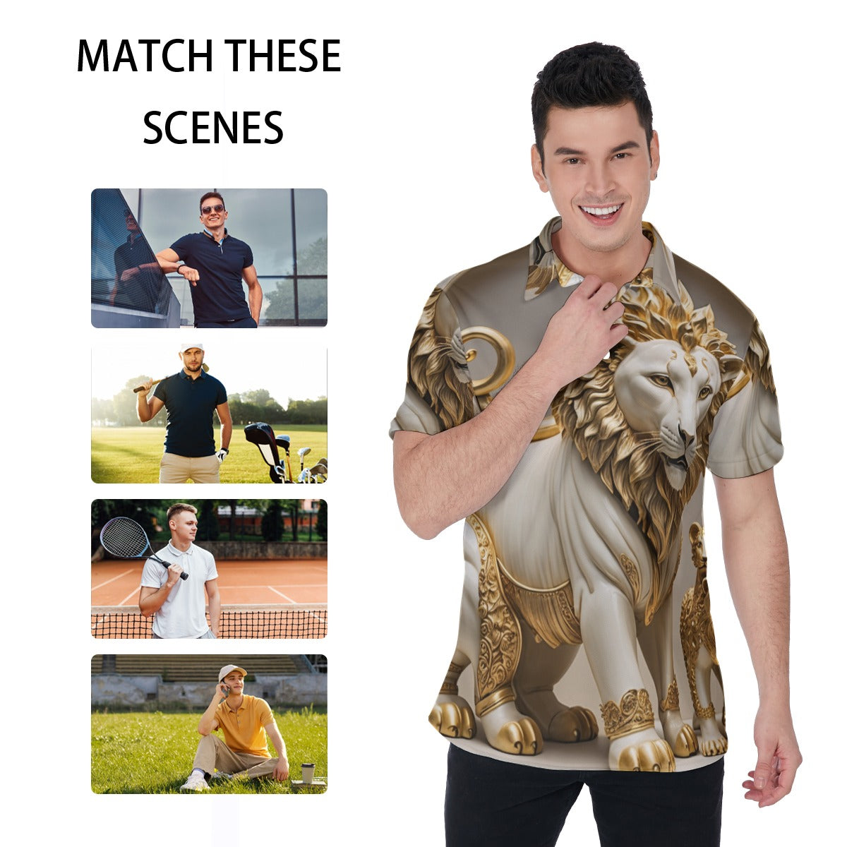 All-Over Print Men's Polo Shirt