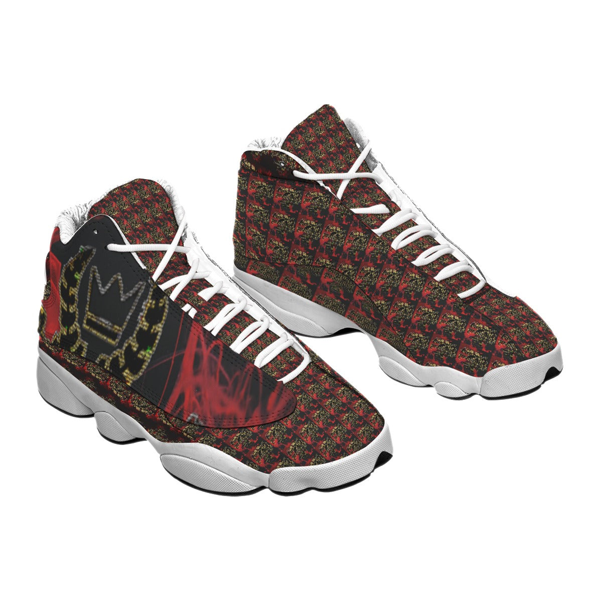 Men's Curved Basketball Shoes With Thick Soles