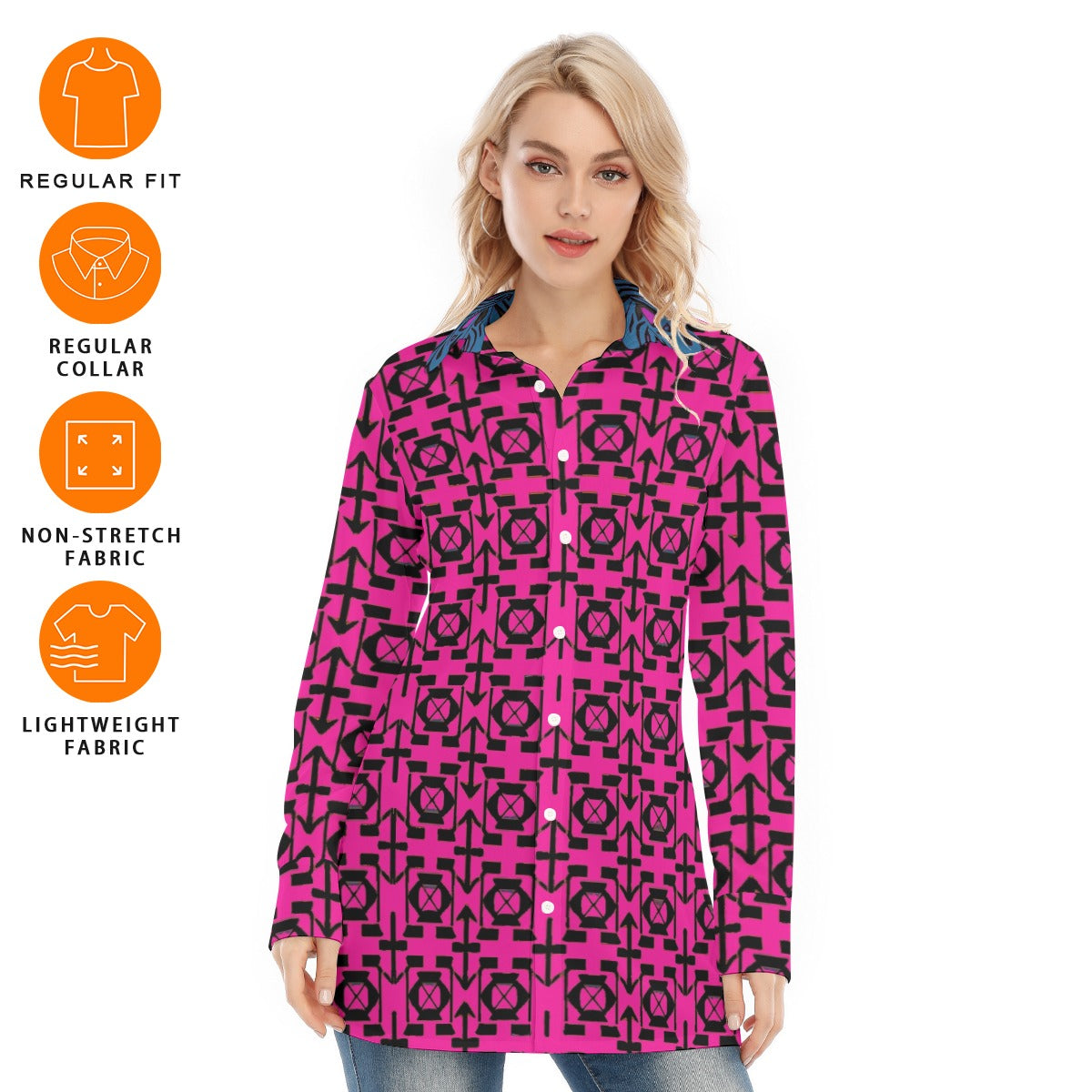 All-Over Print Women's Long Shirt