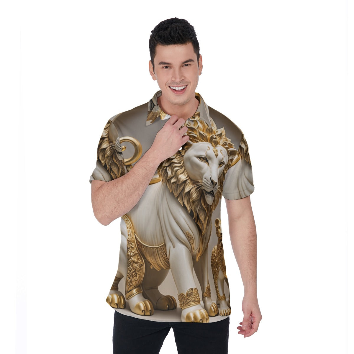 All-Over Print Men's Polo Shirt