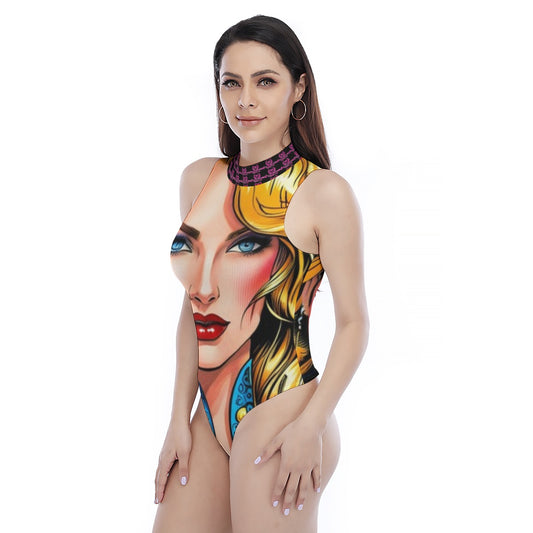 All-Over Print Women's Sleeveless Bodysuit