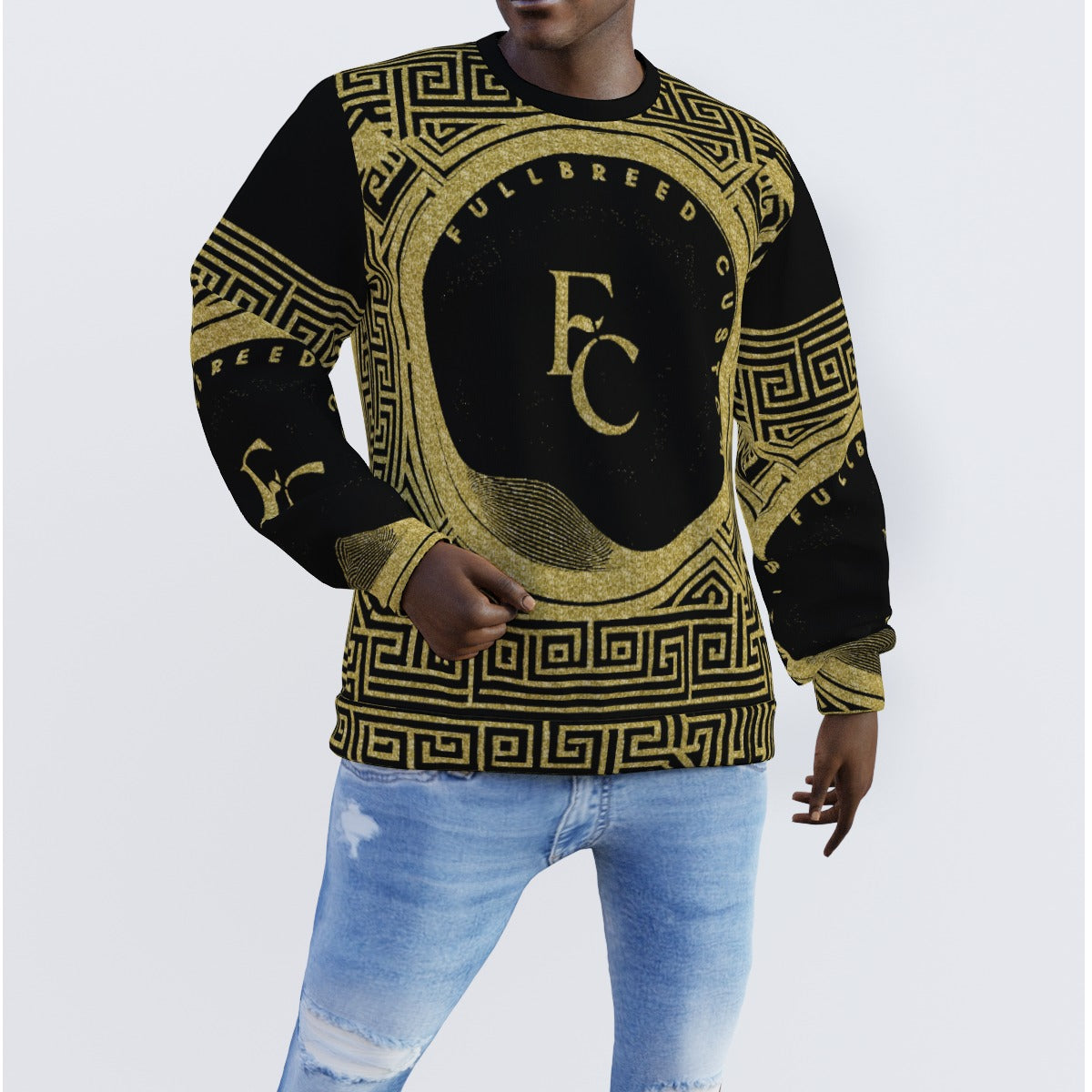 All-Over Print Men's Sweater