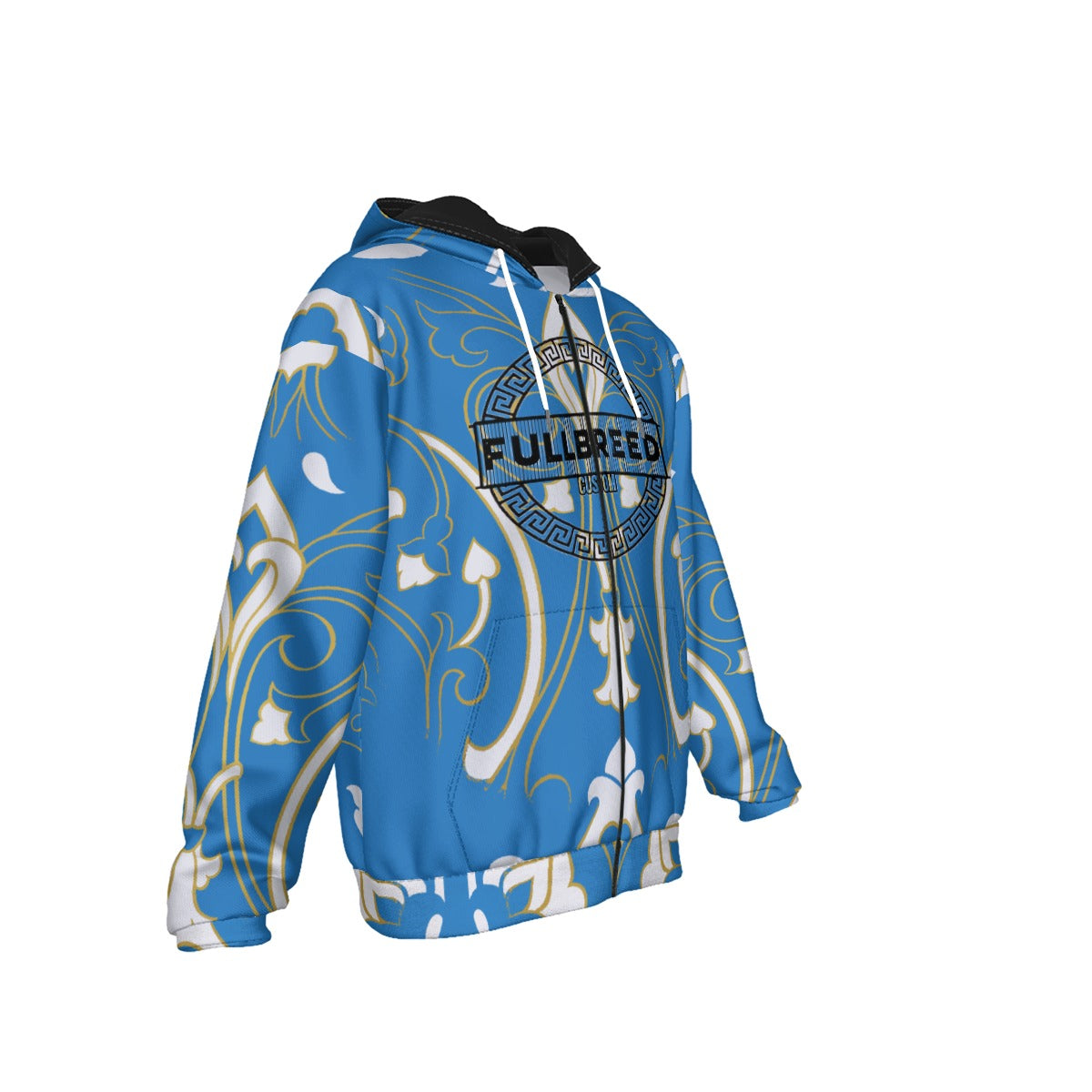 FullbreedBoutique Print Men's Heavy Fleece Zip Up Hoodie