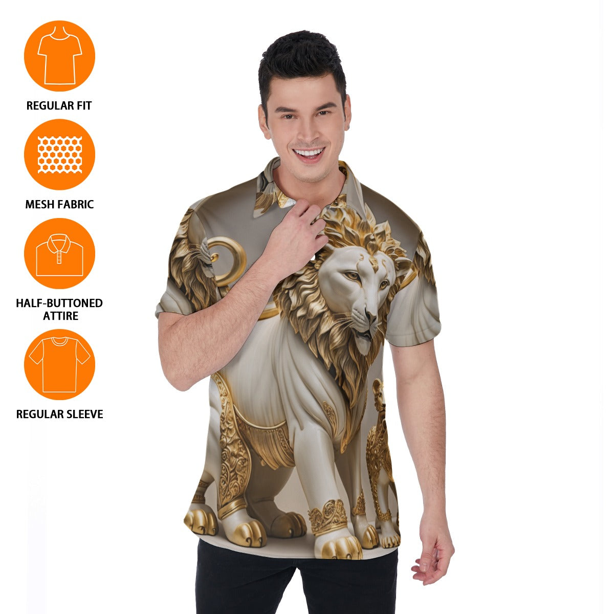 All-Over Print Men's Polo Shirt