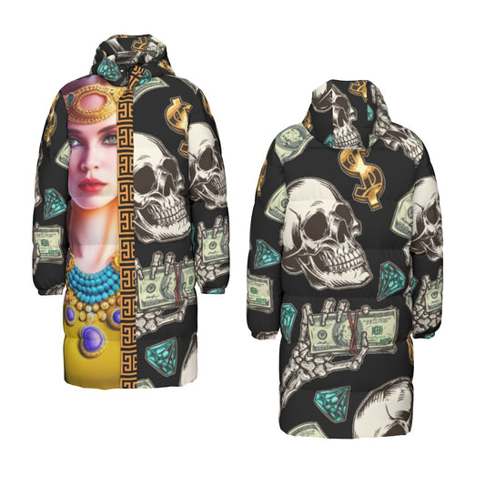 Fullbreedboutique   Print Unisex Long Down Jacket