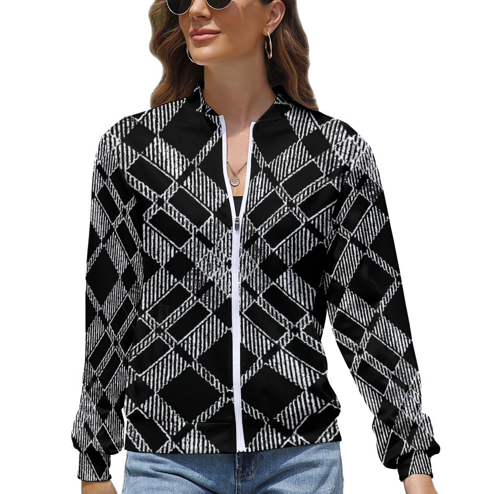 fullbreedboutique Women's Long Sleeve Zipper Jacket