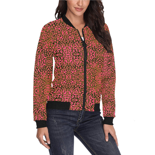 fullbreedboutique Women's All Over Print Bomber Jacket(Model H36)