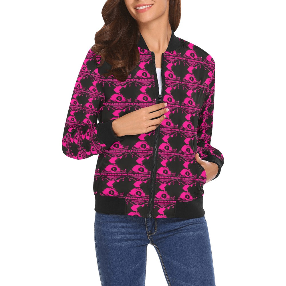 fullbreedboutique Print Bomber Jacket for Women ( H19)