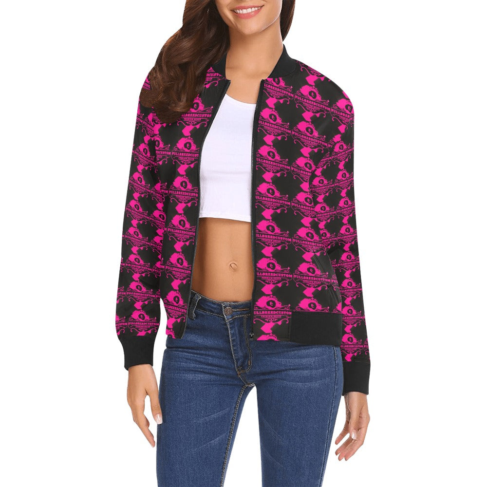 fullbreedboutique Print Bomber Jacket for Women ( H19)