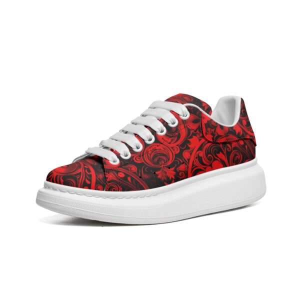 fullbreedcustom Unisex Non Slip Lace Up Faux Leather Sneakers