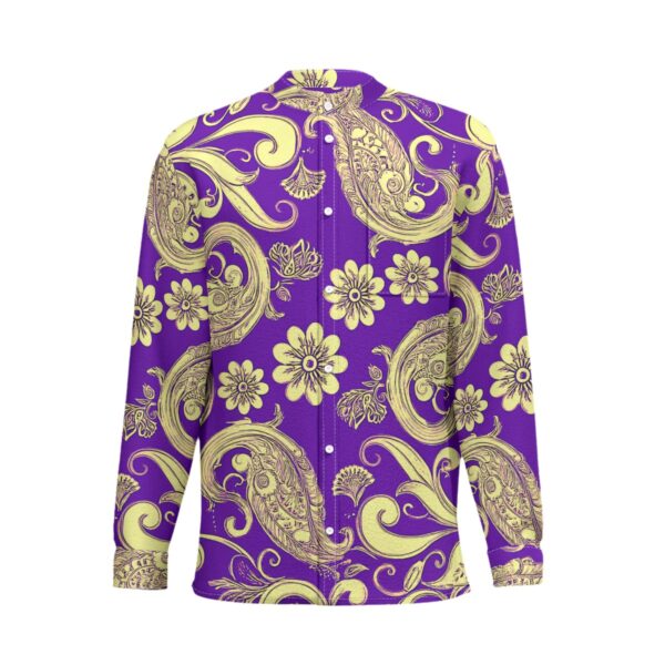 Fullbreedboutique Print New Men'S Business Long-Sleeved Imitation Linen Shirt
