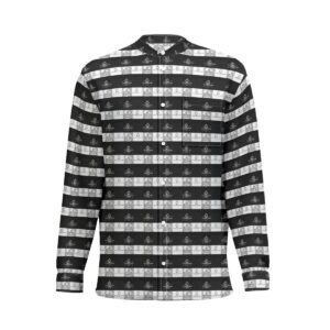 fullbreedboutique Print New Men'S Business Long-Sleeved Imitation Linen Shirt