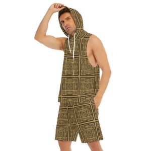 FullbreedBoutique Print Men's Sleeveless Vest And Shorts Set