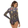 FullbreedBoutique Print Women's Turtleneck Long Sleeve Bodysuit - Image 4