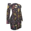FullbreedBoutique Print Women's Off-shoulder Back Lace-up Dress - Image 3