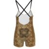 FullbreedBoutique  Print Women's Backless Romper With Black Straps - Image 2