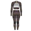 FullbreedBoutique Print Women's Sport Set With Backless Top And Leggings - Image 2