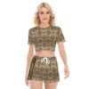 FullbreedBoutique Print Women's O-neck T-shirt Shorts Suit - Image 2