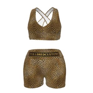FullbreedBoutique Print Women's Sports Bra Suit