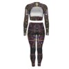 FullbreedBoutique Print Women's Sport Set With Backless Top And Leggings - Image 2