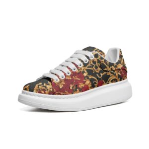 FullbreedCustom Unisex Non Slip Lace Up Faux Leather Sneakers